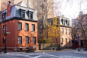 Cute brownstone buildings for property maintenance